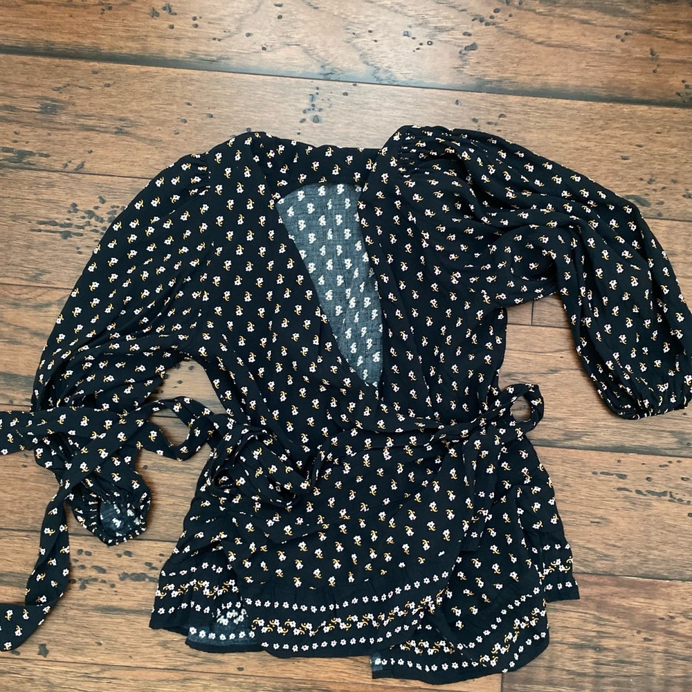 Faithfull x Anthro wrap top tag says large